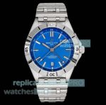 Swiss Clone Breitling Chronomat Automatic GMT Blue Face Stainless Steel Watch 40mm 
